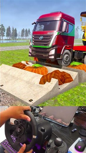 Spintires: MudRunner - SHACMAN DELONG X5000 rescuing a stuck truck in deep snow #625 #zhiengameplay