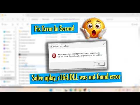 How to solve Uplay_r164.dll Missing Error Fix (100% Working) | Launch Problem Solved