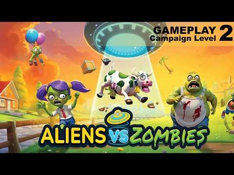 Alien vs Zombies Campaign Level 2 Gameplay | Easy Clear Strategy & Full Walkthrough (No Commentary)