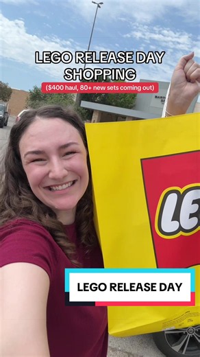 huge LEGO store release day!! Over 100 people in line, 80 new sets, and we spent a bit too much 🤭 but it was worth it!! Can’t wait to build these soon! #legostore