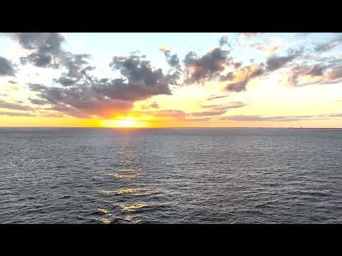 Cozumel Ocean Sunset | Peaceful Cruise View with Ambient Music (4K)