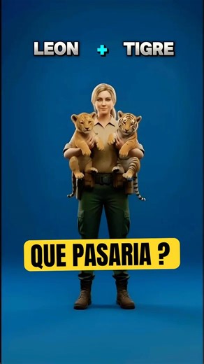 🧬 ¿QUÉ PASARÍA SI JUNTAMOS EL ADN DE UN LEÓN Y UN TIGRE? 😱🐯🦁 #Shorts #ShortsVideos #ShortsViral