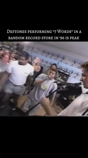 Deftones playing 7 Words inside a record store #numetal