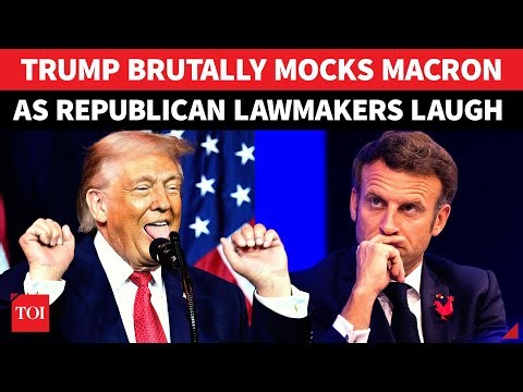 Trump TROLLS Macron In Room Full Of Republicans; ‘MACARON, Said NO NO NO But I Made Him’