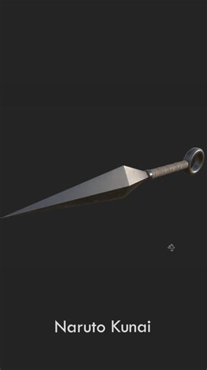 Naruto Kunai in 3D 🗡️ | Anime Weapon Modeling #Shorts