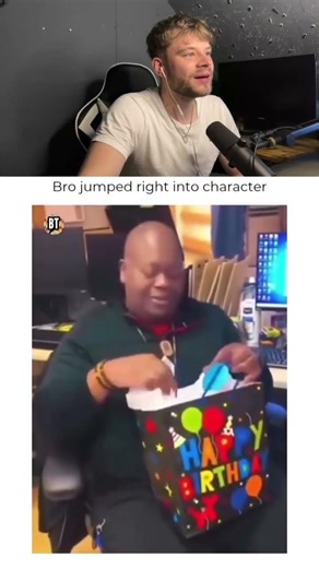 Bro jumped right into character 🤣