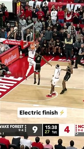 Flying for the finish 😤 #ncstate #accbasketball #collegebasketball
