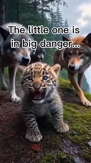 A Helpless Leopard Cub Surrounded by Wolves in the Wild | Part 1leopard #rescue #love