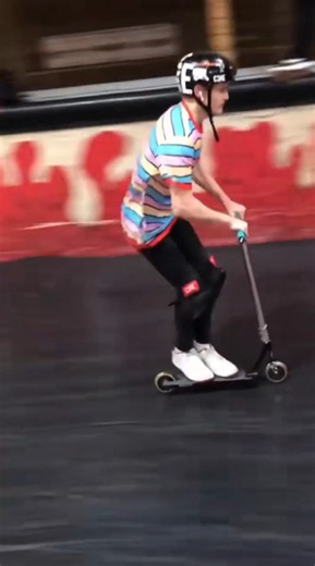 Scooter tricks with impressive jumps and landings