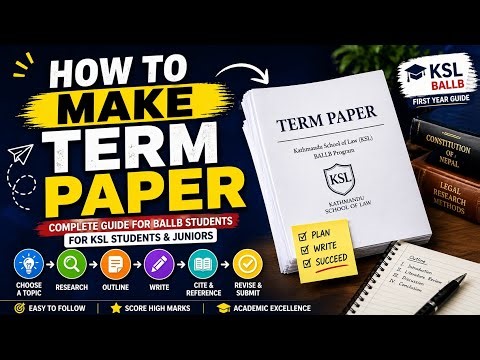 How to Make a Perfect Term Paper | KSL BALLB Guide (Step-by-Step) @KathmanduSchoolofLaw 
