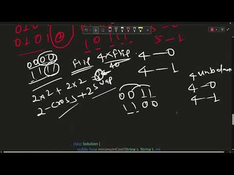 3800. Minimum Cost to Make Two Binary Strings Equal | Leetcode