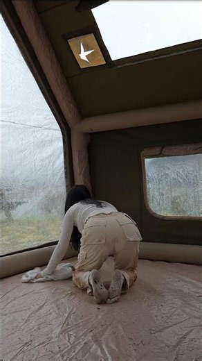 Camping in Heavy Rain with an Inflatable Tent ☔️