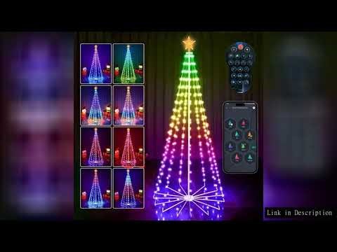 2.1M Smart Lighted RGB Christmas Tree APP & Remote Control Star Topper Outdoor DIY APP Controlled Li