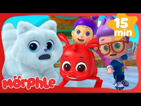 Winter Skating on Ice | 🔴 Morphle VS Orphle 🟢 | Fun Kids Cartoon
