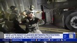WPIX: Late-Night clashes between protesters and ICE agents at NJ detention center