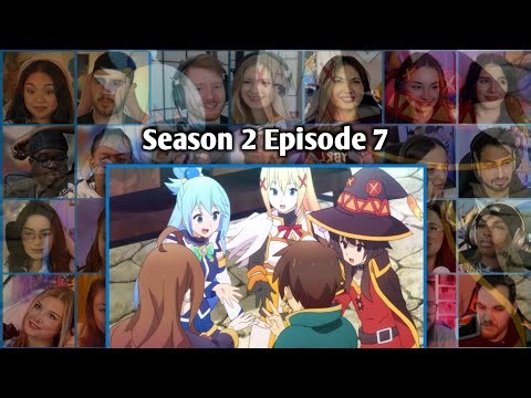 KONOSUBA SEASON 2 - EPISODE 7 REACTION MASHUP - AN INVITATION FOR THIS KNUCKLEHEAD