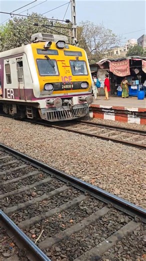 Indian local train entering railwaystation|| Reverse train entering video #shorts #train #localtrain