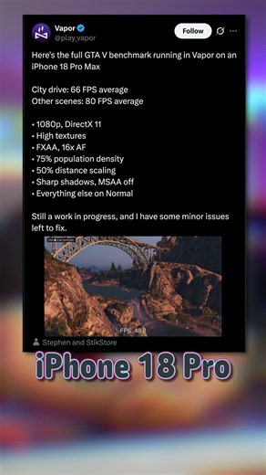 iPhone 18 Pro GPU Equals GTX 1650