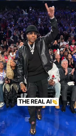 The one and only Allen Iverson in the building for the 76ers home debut