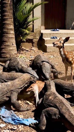 🦘 Deadly Encounter | Komodo Dragons Attack a Kangaroo in the Wild #KomodoDragon#KangarooAttack