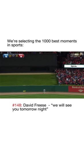 @momentsofsport26 on Instagram: "On October 27, 2011, David Freese delivered one of the most iconic performances in baseball history during Game 6 of the World Series between the St. Louis Cardinals and the Texas Rangers, a night that seemed destined to end the Cardinals’ season before Freese rewrote the script. St. Louis entered the ninth inning trailing 7–5 and was down to its final strike when Freese stepped to the plate with two outs, runners on first and second, and the weight of a champion