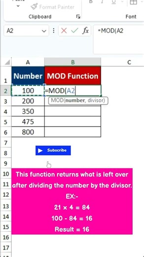 Excel MOD = Magic Remainder ✨