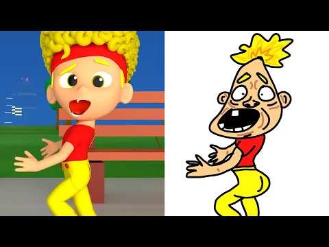 Zombie Dance with New D Billions Hero but Drawing Meme | Funny Cartoon | Nursery Rhymes | CoComelon