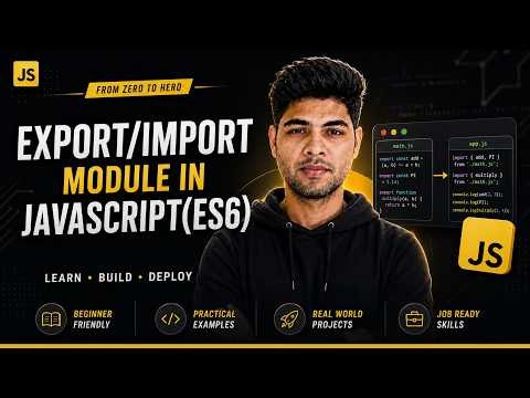 Modules in JS | Export and Import in JavaScript | JavaScript Tutorial #29