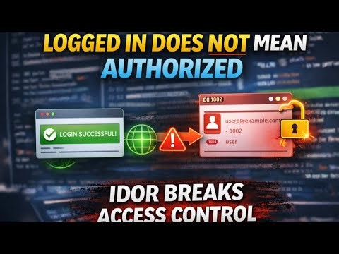 Login Does Not Equal Authorization: Access Control &How IDOR Breaks Authorization-By Dr. Ayo Adenuga