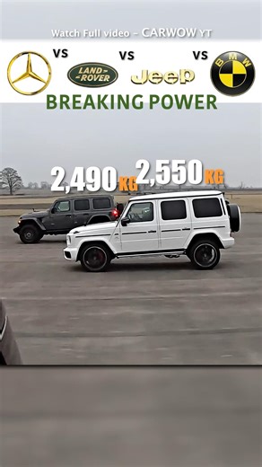 Which SUV Stops Fastest? Jeep vs G63 vs Defender vs X5