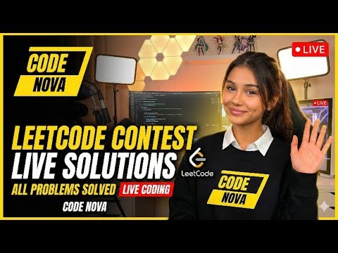 Leetcode Weekly Contest 482 | Live Coding | #codenova #livecoding #leetcodesolutions
