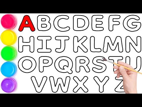 ABCDEFGHIJKLMNOPQRSTUVWXYZ, 🅰️🅱️🆎 Alphabet A to Z Drawing for Kids | Easy Color & Paint | KS ART