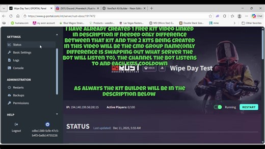 Rust Console Edition How to setup 3 kits/binds per emote Veretech Free version https://www.youtube.com/@WipeDayWars https://rce.veretech.systems/ https://kb.veretech.systems/ #rustconsole | Brandon Boller