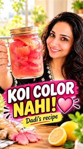 When Ginger Turns Pink Naturally |Ginger in Lemon