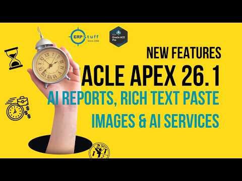 Oracle APEX 26.1 Deep Dive | AI Reports, Rich Text Images & AI Services
