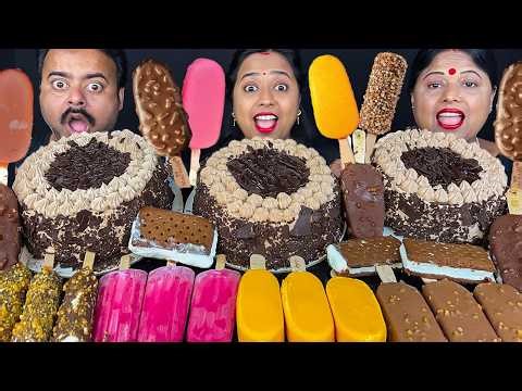 ICE CREAM MUKBANG RACE CHALLENGE | LOSER GETS PUNISHMENT BENGALI CAKE EATING SHOW ASMR VIRAL VIDEO