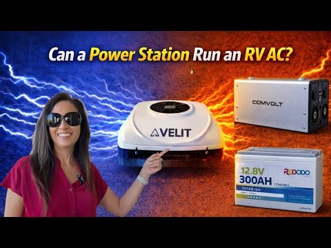 Can a Power Station REALLY Run an RV AC? Power Station vs Lithium Battery!