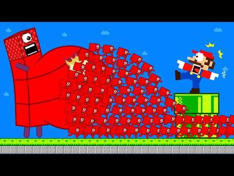 Mario vs 1,000,000 Number 1 in the Biggest Blocks Maze | Game Animation