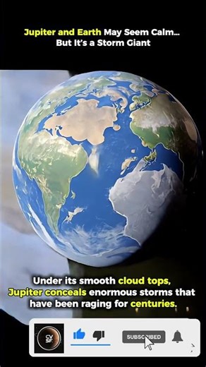 Jupiter’s Storms Are Bigger Than Earth 🌪️#shorts #trending #viral #space #spacefacts #moon