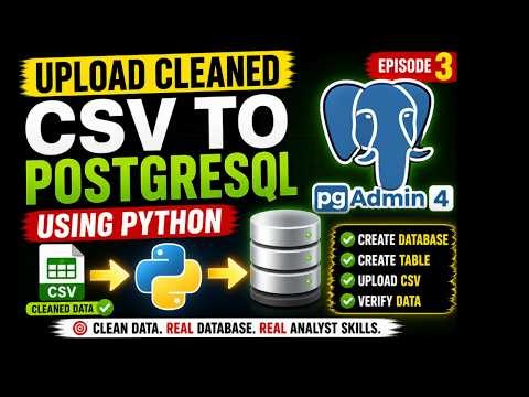 Upload CSV to PostgreSQL Using Python (Cleaned Data Project)