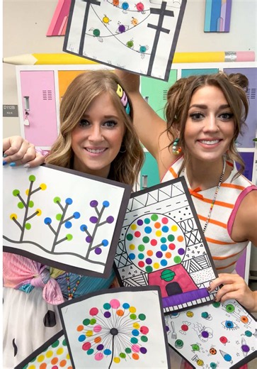 ✨⚫️ DOT DAY PROJECTS ⚫️✨ These projects are great for the beloved Dot Day to teach students how simple it is to leave their mark! 🥹💕 Grab some daubers, Sharpies, and the book The Dot by @peterhreynolds for a simple and fun lesson that the kids will never forget!!! 😍😍😍 Check out our bio for the link to this Dot Day resource 🔗🔗🔗 The resource includes ✨ stencils ✨ starting line pages ✨ completed project pages ✨ directed drawing steps ✨ differentiated writing pages ✨ a dot challenge idea pag
