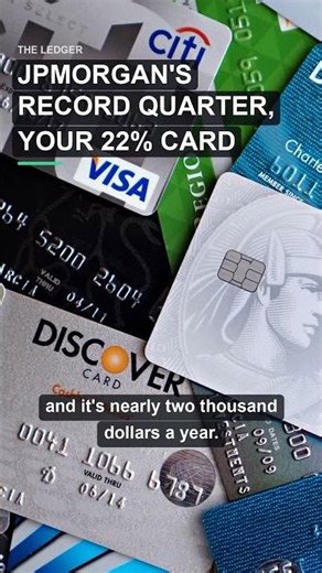 JPMorgan just posted the biggest quarter in US banking history,$21.2B, and your card stillcharges22%