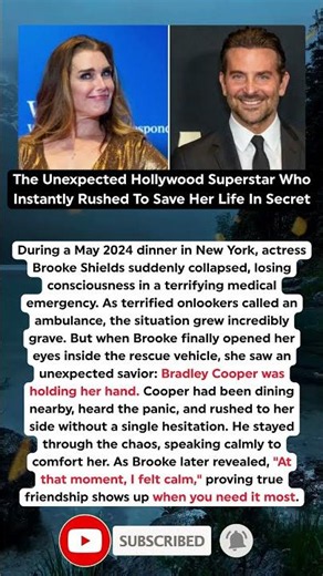 What Bradley Cooper Did Inside The Ambulance To Save Brooke Shields