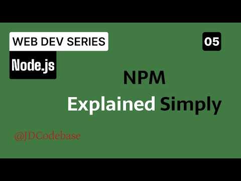Node.js NPM Tutorial for Beginners | Package.json, Dependencies, npm init Explained