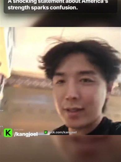 A shocking statement about America's strength sparks confusion. #kick #kangjoel #reaction #neutral #fyp #moments #highlights #reactionvideo