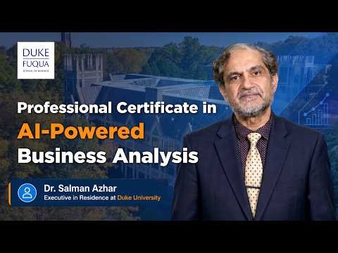 Professional Certificate in AI-Powered Business Analysis | Dr. Salman Azhar | Simplilearn