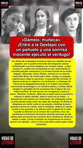 Trenzas rubias y pañuelo: la joven de 24 años que ejecutó a un oficial nazi en su mesa 🎯