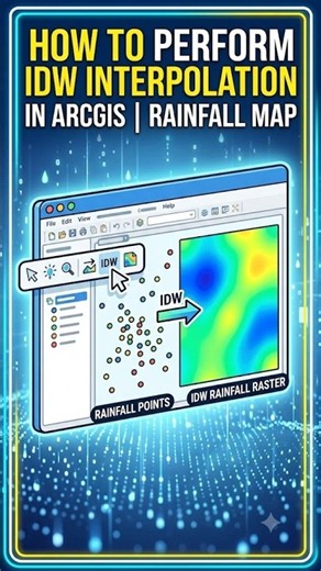 How to Perform IDW Interpolation in ArcGIS | Rainfall Map 🌧️🗺️ #shorts #ytshorts #arcgis