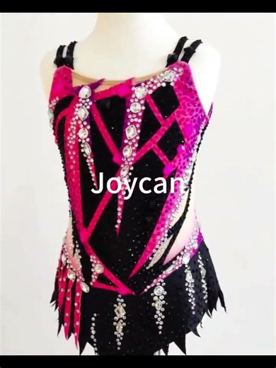 Oversized Crystal Art Gymnastics Leotard Custom Size For Junior & Senior Competitive Gymnasts JoyCan
