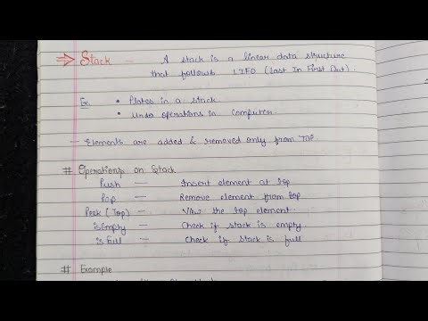 DSA Lec 2 || Stack ~ Implementation Using Array and Linked List | Push & Pop Algorithms | Examples